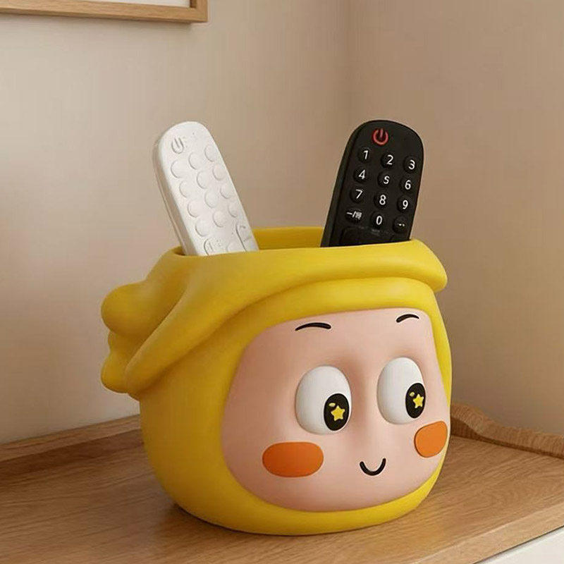 Cute Star Character Remote Control Holder - Adorable Desktop Organizer for Bedroom, Kids' Room & Living Room