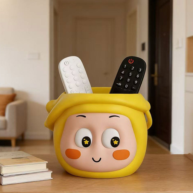 Cute Star Character Remote Control Holder - Adorable Desktop Organizer for Bedroom, Kids' Room & Living Room