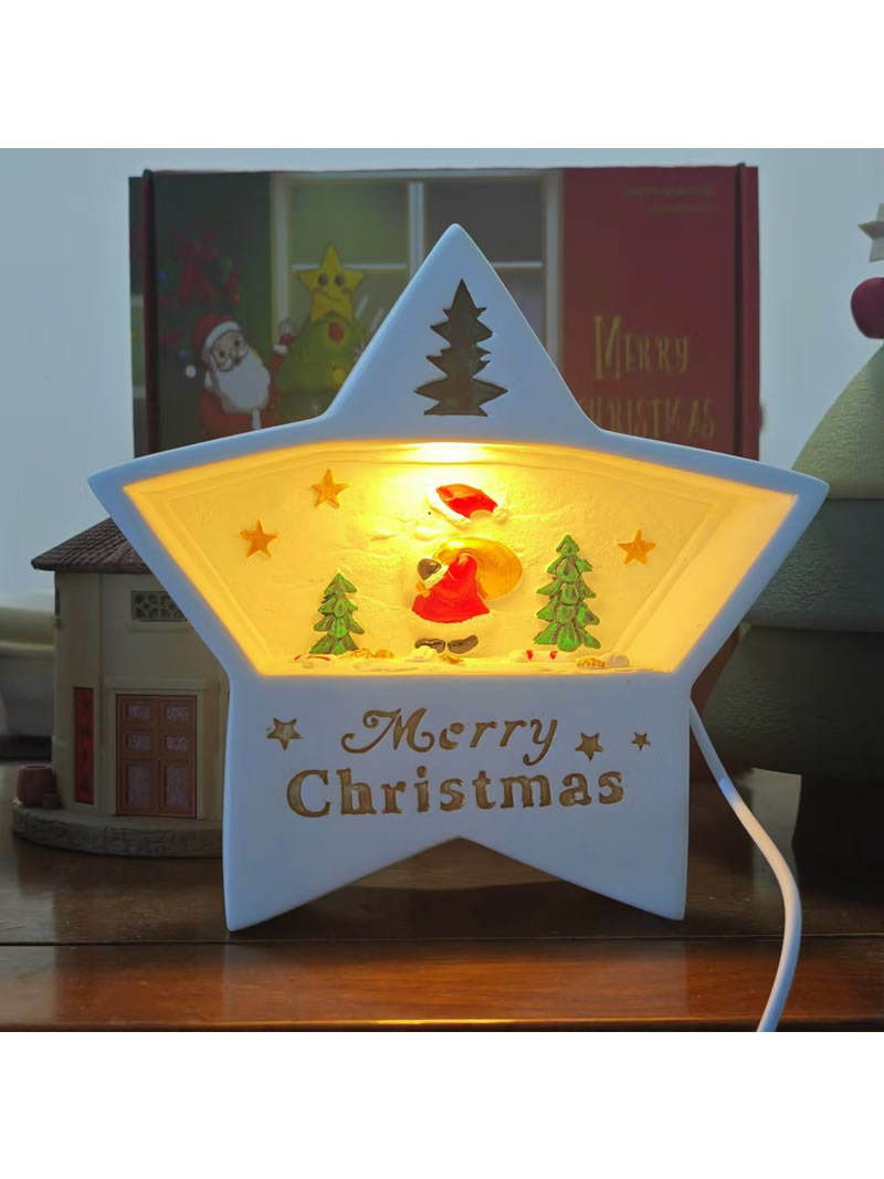 Cute Star Shape Christmas Theme Night Light