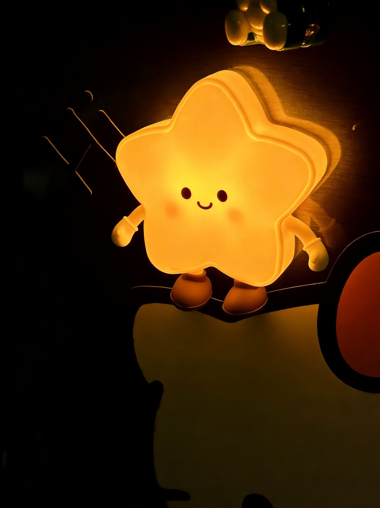 Cute Star Shape Silicone Night Light - Magnetic LED Desk Lamp for Kids Bedroom Decor Gift