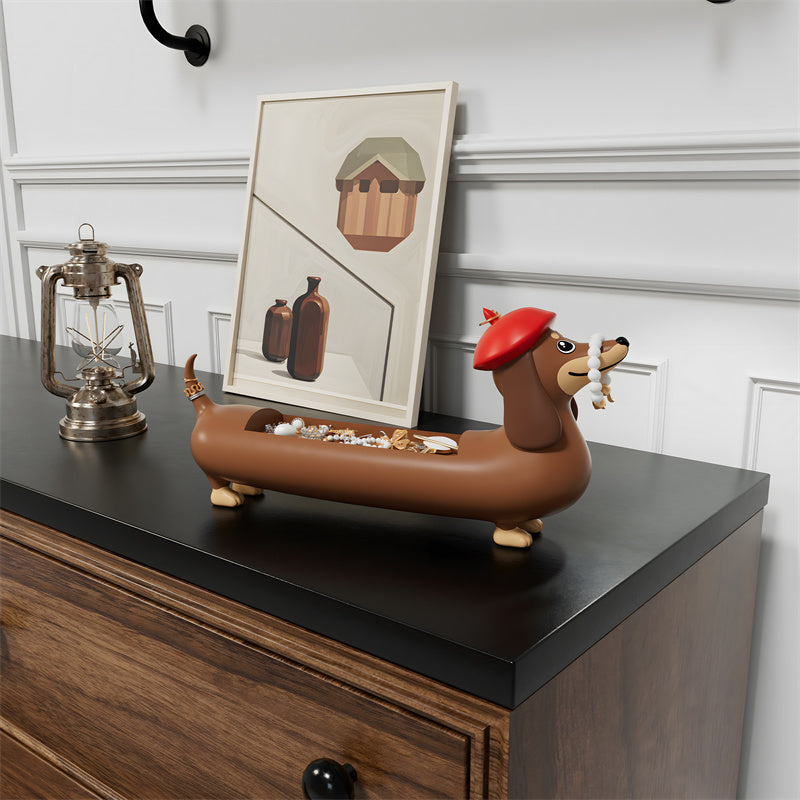 Dachshund Dog-Shaped Jewelry Box,Storage Tray,Give Her A Gift Idea