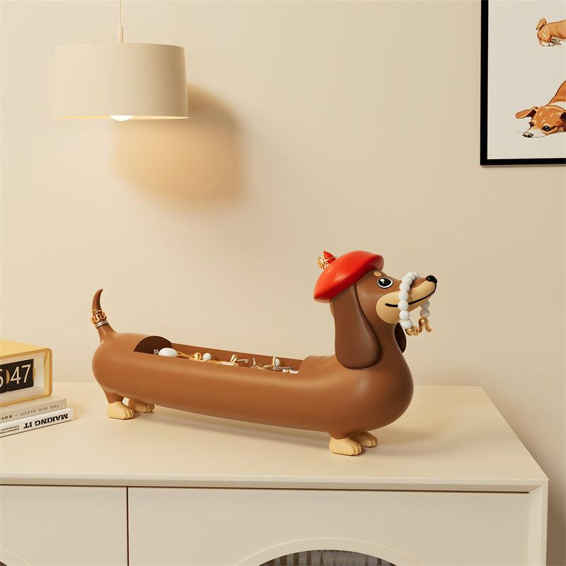 Dachshund Dog-Shaped Jewelry Box,Storage Tray,Give Her A Gift Idea