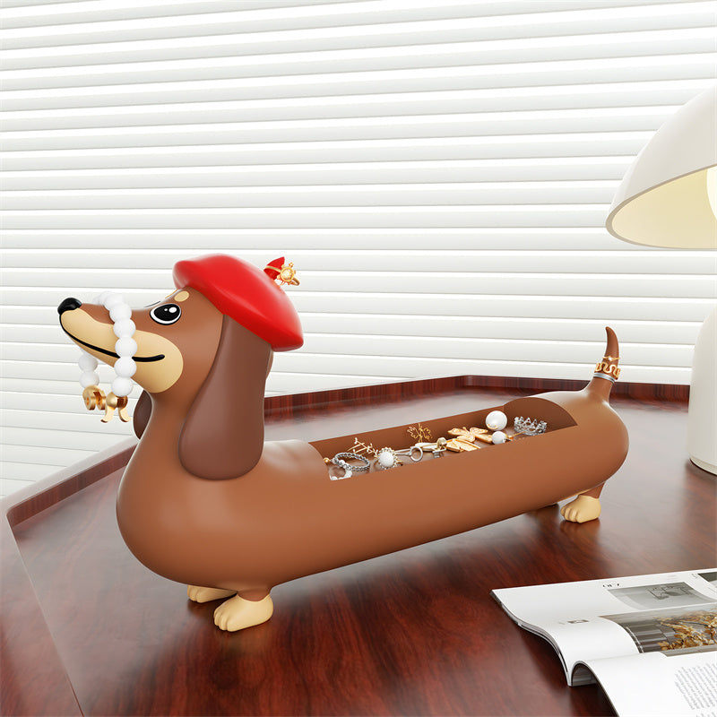 Dachshund Dog-Shaped Jewelry Box,Storage Tray,Give Her A Gift Idea