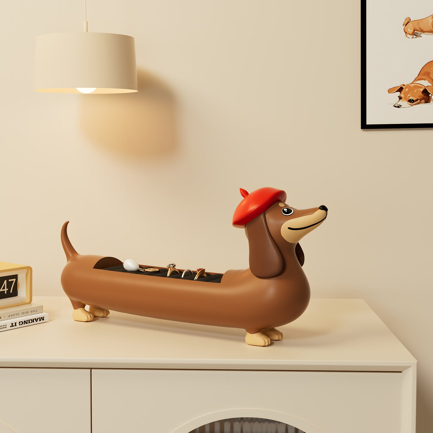 Dachshund Dog-Shaped Jewelry Box,Storage Tray,Give Her A Gift Idea
