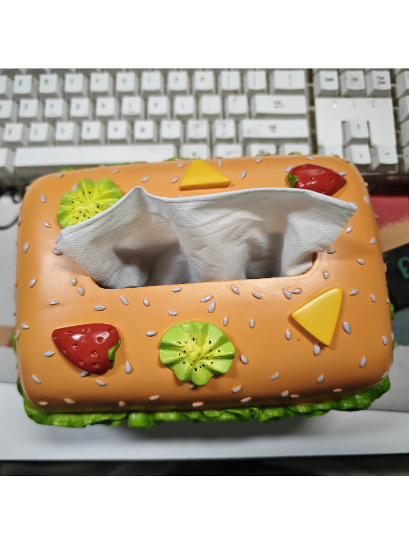 Delicious Hamburger Tissue Box, Creative Home Decoration