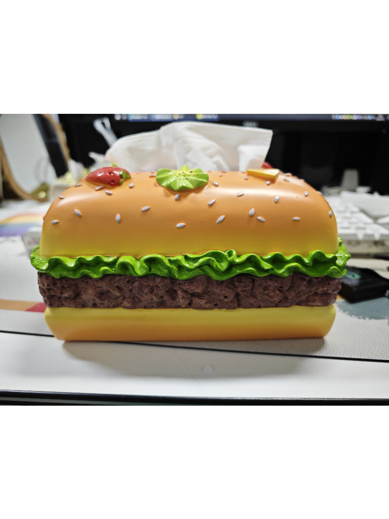 Delicious Hamburger Tissue Box, Creative Home Decoration