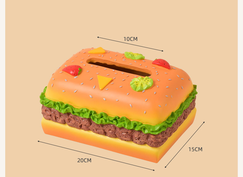 Delicious Hamburger Tissue Box, Creative Home Decoration