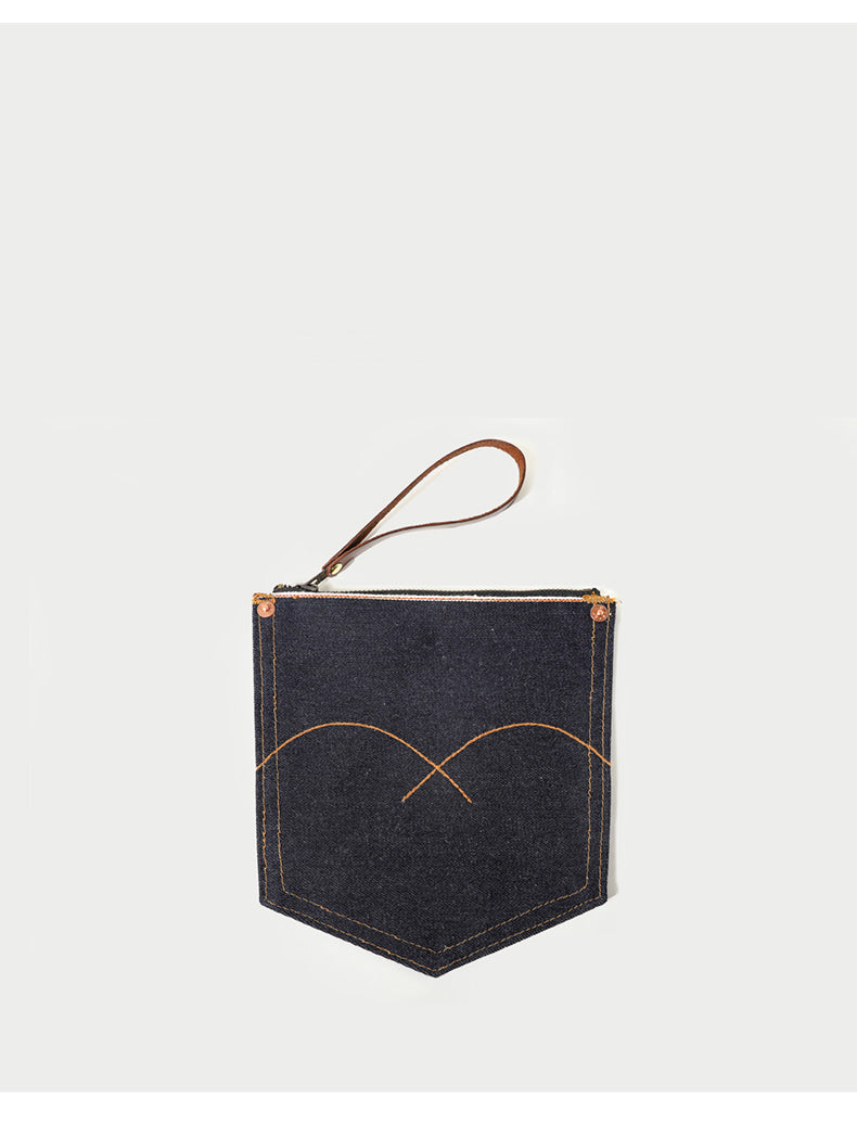Denim Pocket Wallet -  Stylish Denim Organizer for Cards, Cash, Small Items