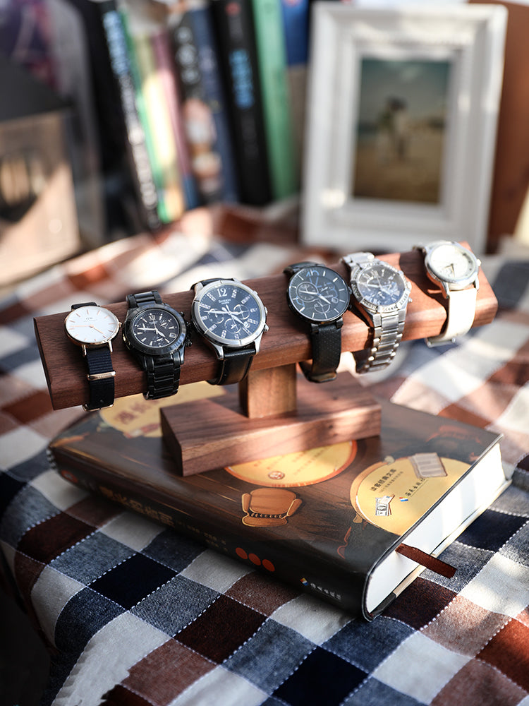 Watch Cuff Display Desktop Wooden Storage Holder, Watch Bracelet Display Rack – MoreAngle