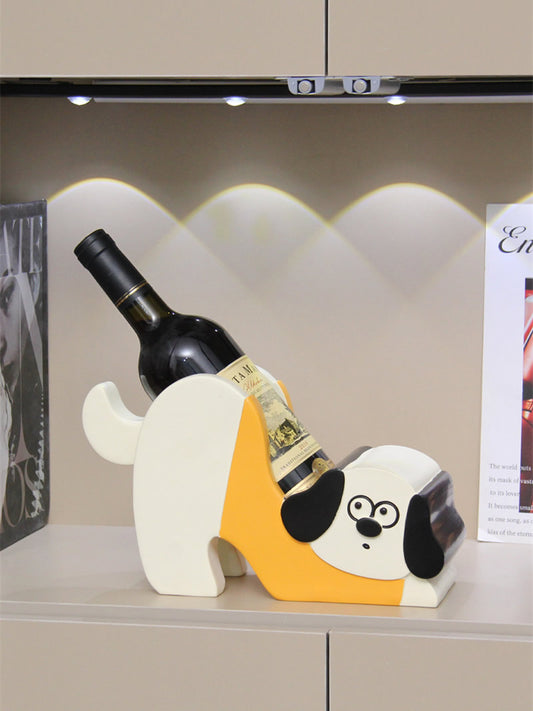 Dog Wine Bottle Holder - Cute Animal-Shaped Kitchen & Bar Decor for Wine Lovers