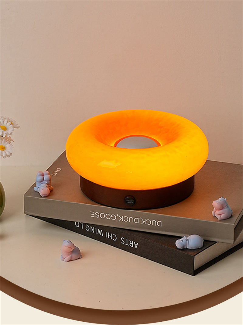 Donut-Shaped Touch Lamp - Rechargeable Led Night Light, Gift For Her