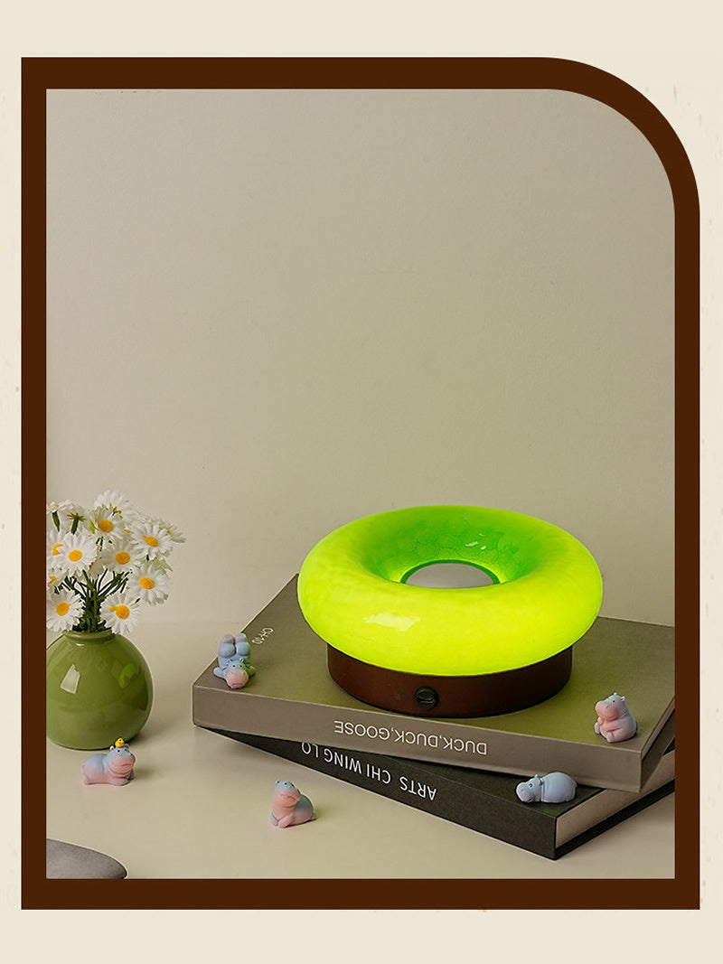 Donut-Shaped Touch Lamp - Rechargeable Led Night Light, Gift For Her
