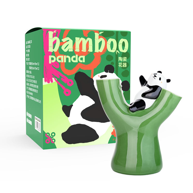 Elegant Ceramic Panda Vase: A Touch of Nature and Charm for Your Home