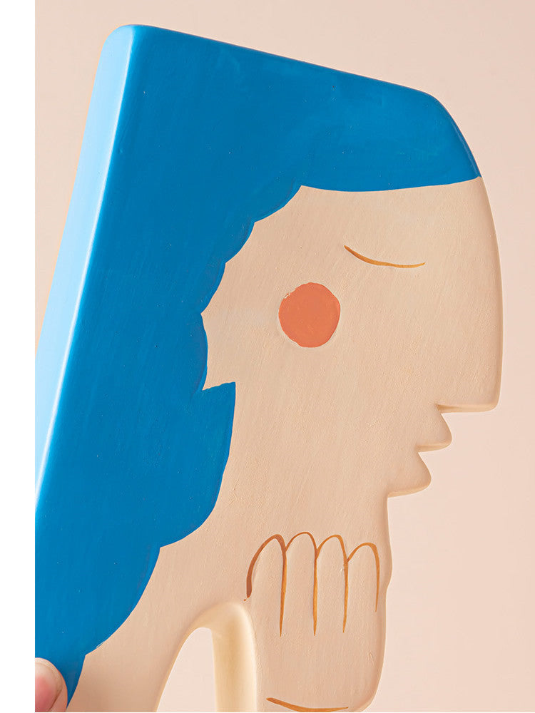 Elegant Hand-Painted Ceramic Vase with Woman's Face: A Touch of Art for Your Home