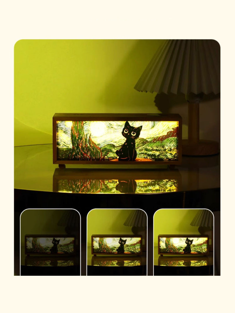 Exquisite Black Cat Bluetooth Speaker, Christmas Gift Night Light