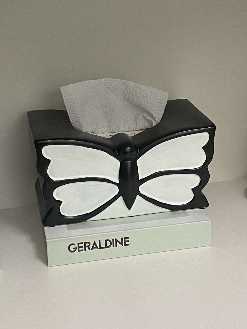 Exquisite Ceramic Butterfly Art Tissue Box - Elegant Home Office Decor
