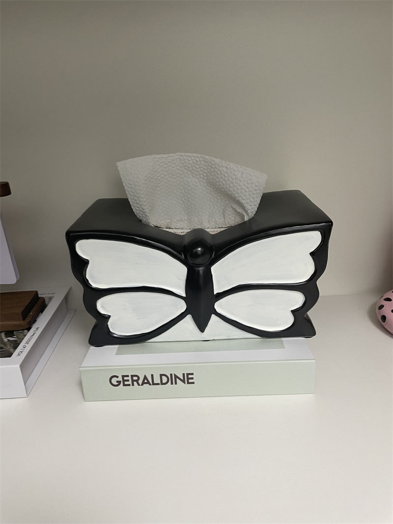 Exquisite Ceramic Butterfly Art Tissue Box - Elegant Home Office Decor