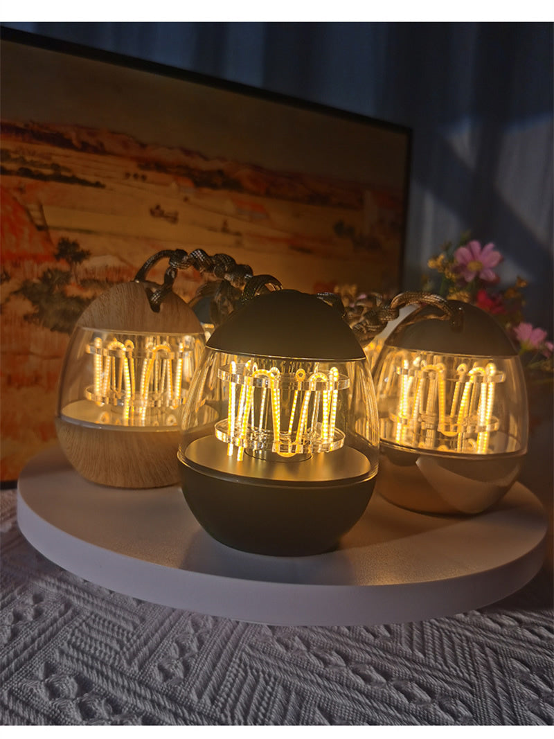 Exquisite Lightning-Shaped Charging Small Lamp, Outdoor Camping Lights