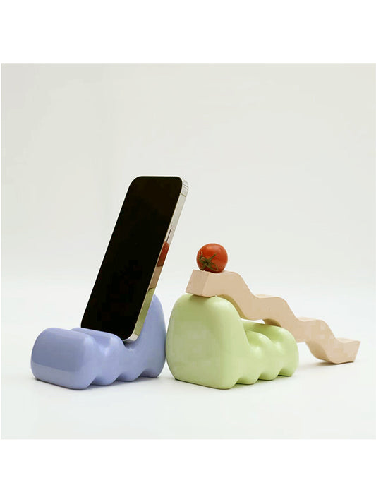 Exquisite Macaron-Colored Sofa-Shaped Cell Phone Stand, Artistic Desktop Decoration