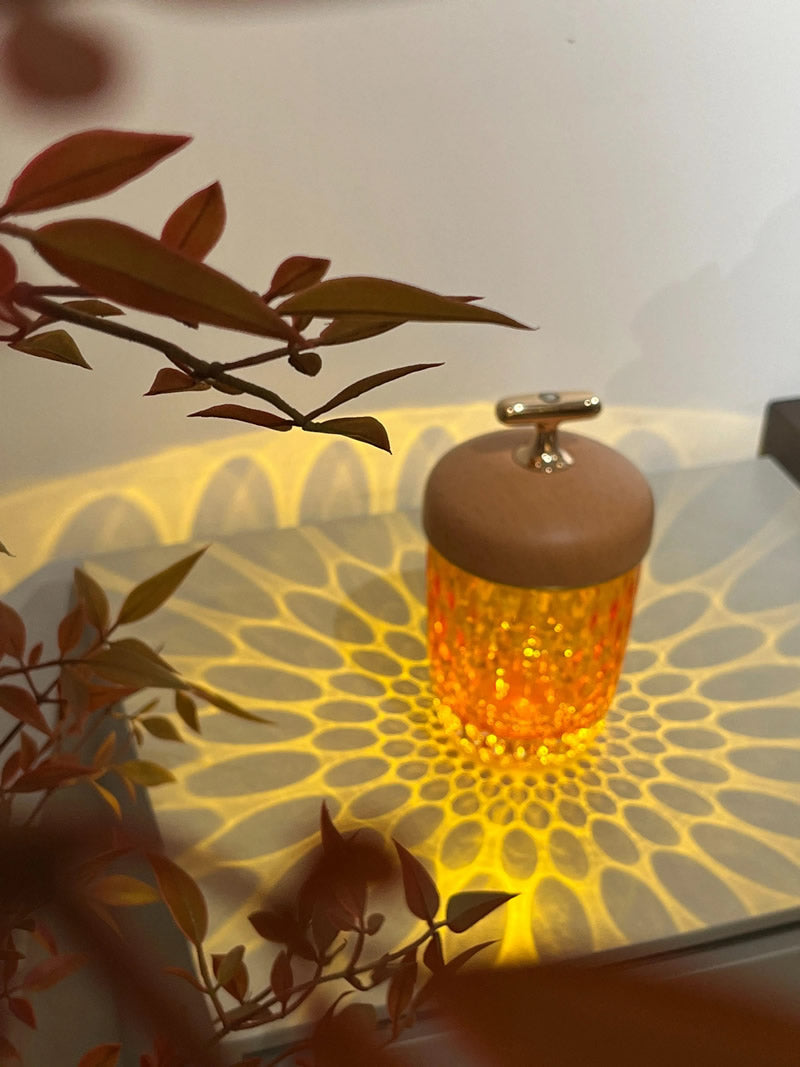 Exquisite Nut Atmosphere Night Light, Home Decorative Crystal Glass Lamp