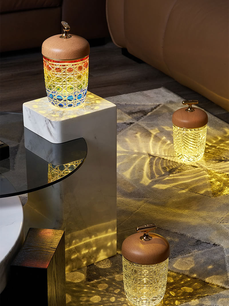 Exquisite Nut Atmosphere Night Light, Home Decorative Crystal Glass Lamp