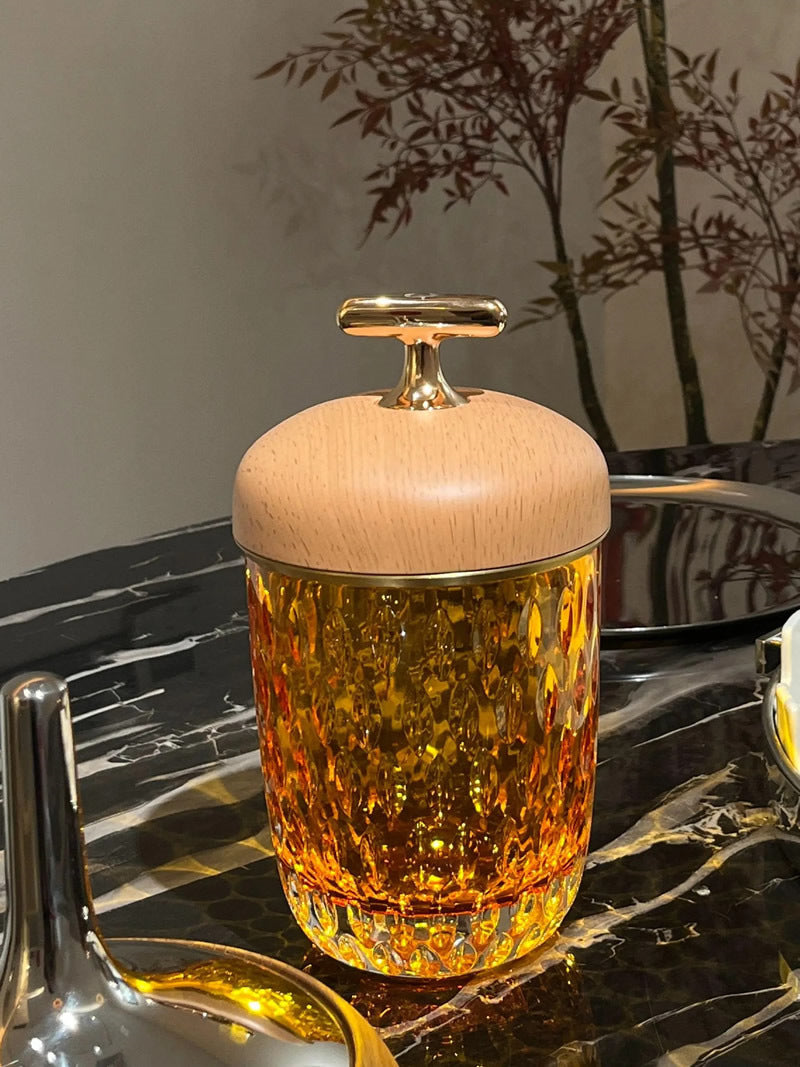 Exquisite Nut Atmosphere Night Light, Home Decorative Crystal Glass Lamp