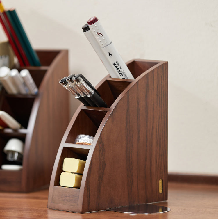 Exquisite Study Wooden Bookends With Multiple Storage Compartments