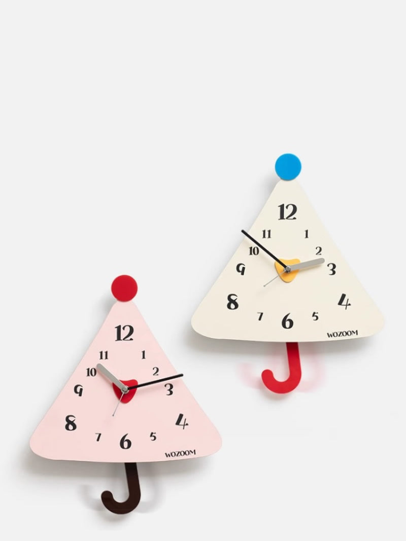 Exquisite Umbrella-Shaped Art Wall Clock, Decorative Swing Clock