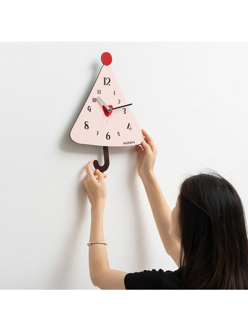 Exquisite Umbrella-Shaped Art Wall Clock, Decorative Swing Clock