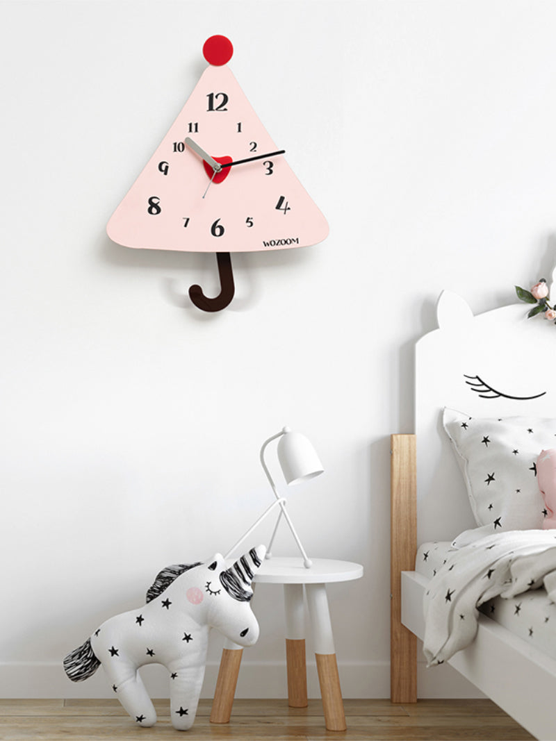 Exquisite Umbrella-Shaped Art Wall Clock, Decorative Swing Clock