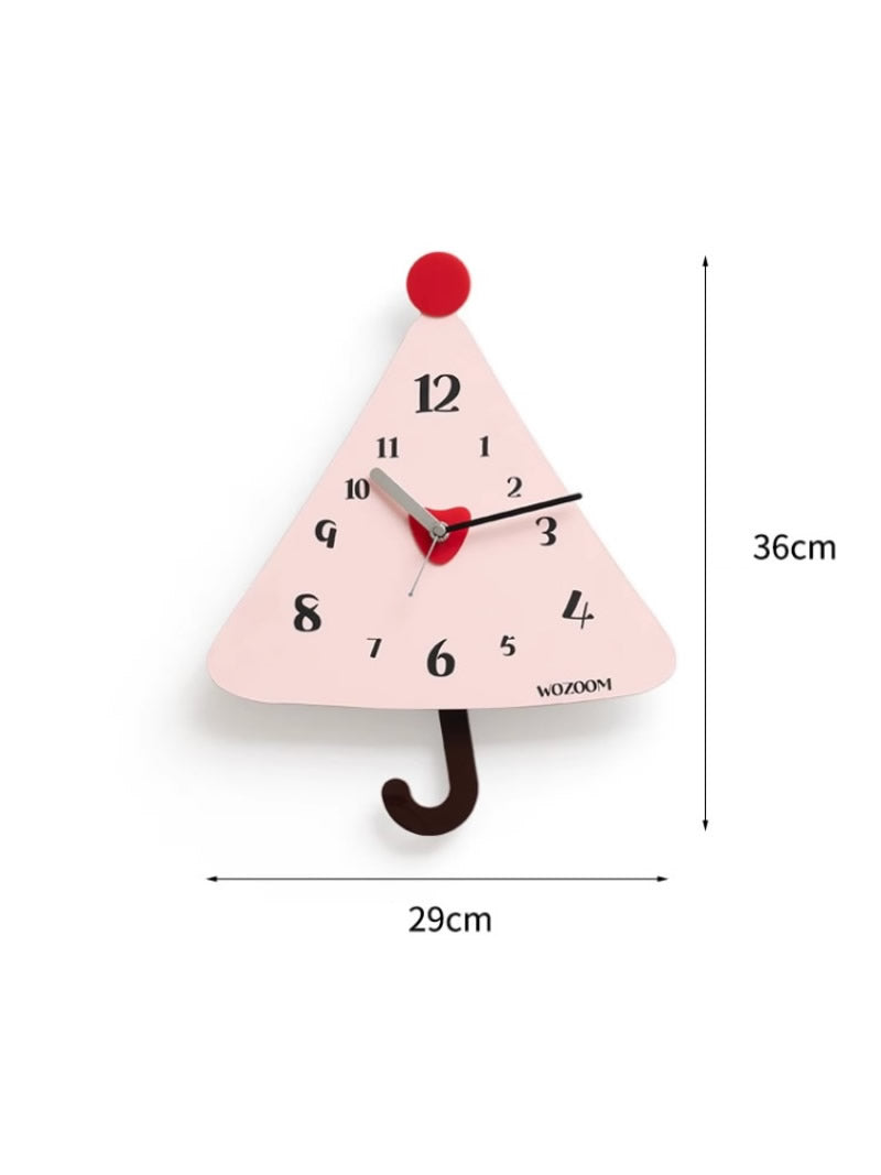 Exquisite Umbrella-Shaped Art Wall Clock, Decorative Swing Clock