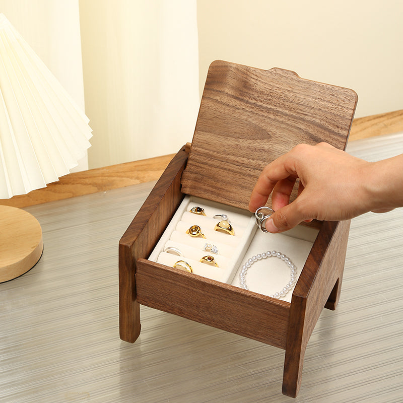 Computer Jewlery Box Exquisite wooden piano jewelry box, desktop ring necklace storage ...
