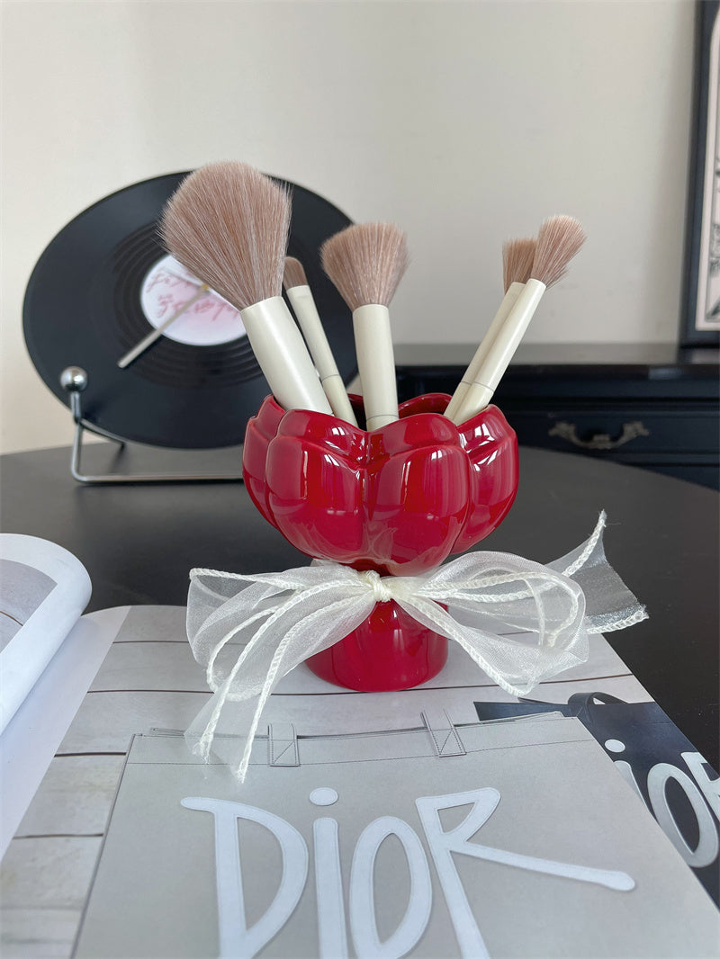 Flower - Shaped Ceramic Vase, Romantic Decorative Vases for Home&Wedding