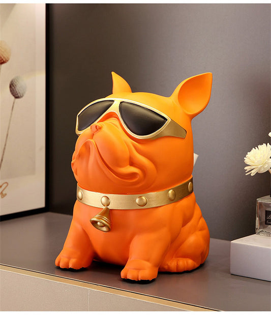 French Bulldog Resin Tissue Box Holder - Modern Home & Office Accent