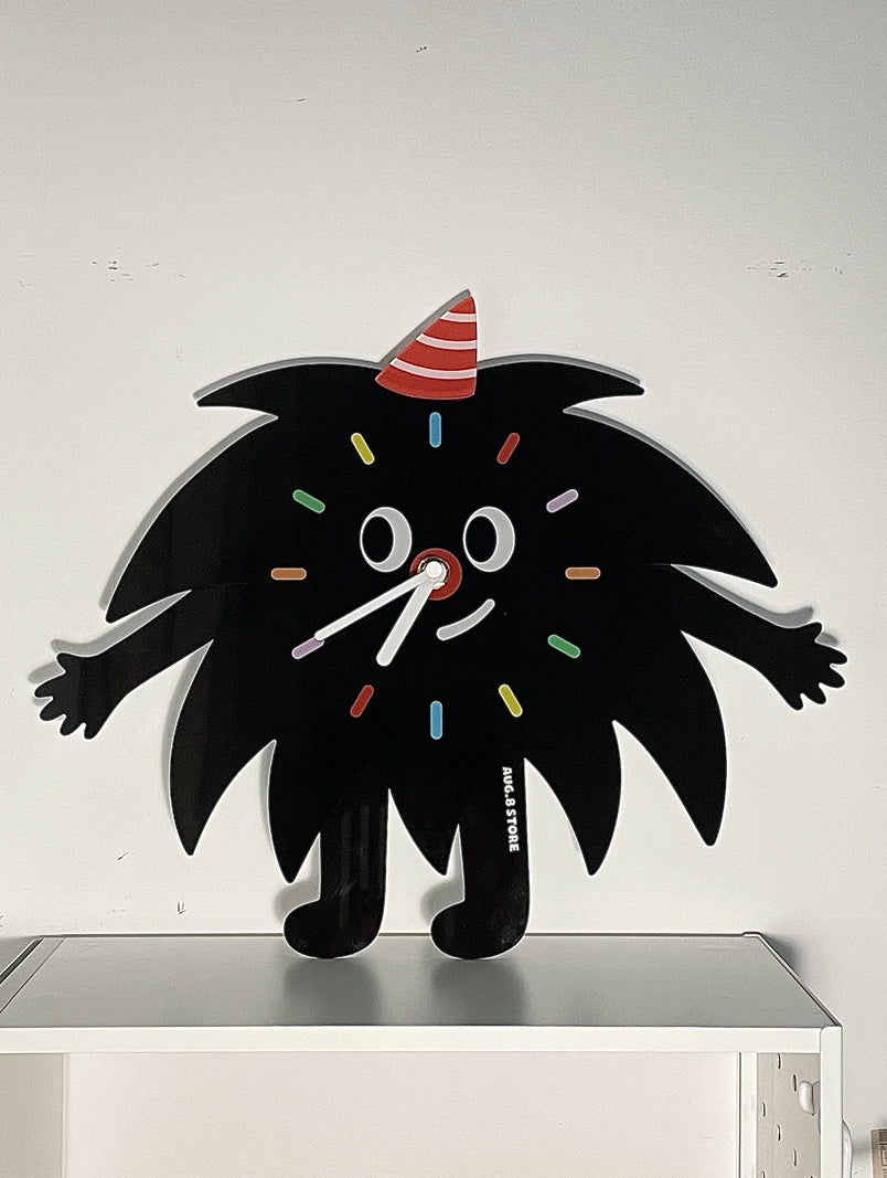 Fun Black Little Monster Decorative Wall Clock, Children'S Room Decoration