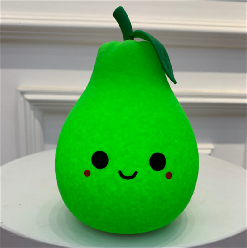 Fun Cartoon Fruit Night Light, Colorful Pear Atmosphere Light