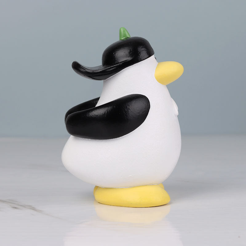 Fun Cartoon Seagull with Baseball Cap Glasses Stand -  Creative Desk Decor