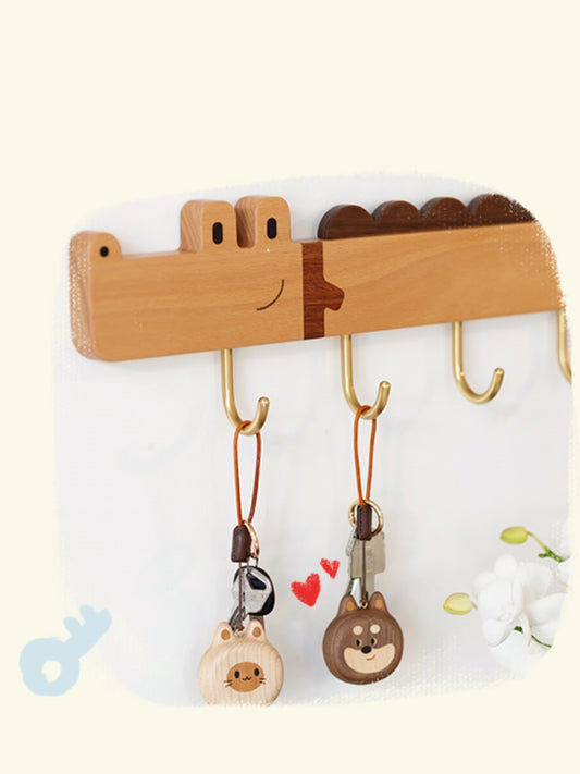 Fun Wooden Crocodile Wall Decor Hook, Kids Room Idea