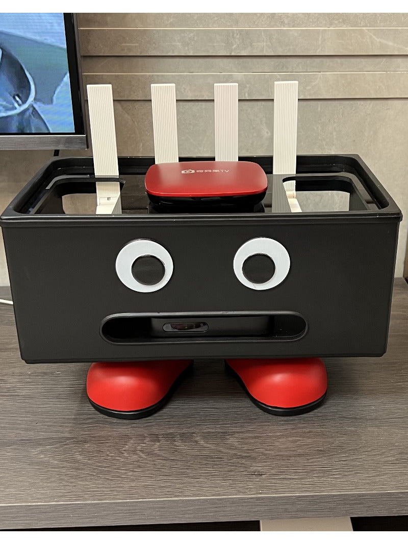 Funny Big-Eyed Monster Desktop Router Storage Box,Home Decor – More Angle