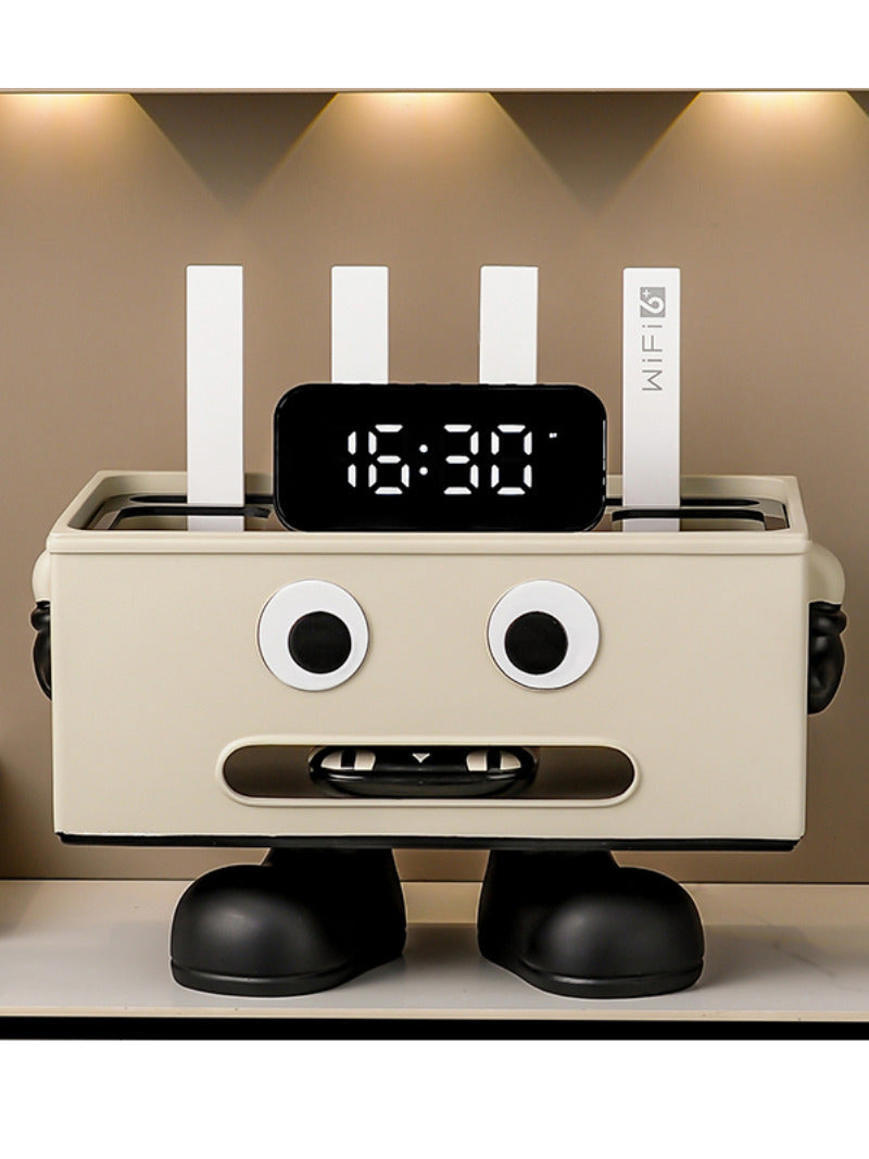 Funny Big-Eyed Monster Desktop Router Storage Box,Home Decor – More Angle