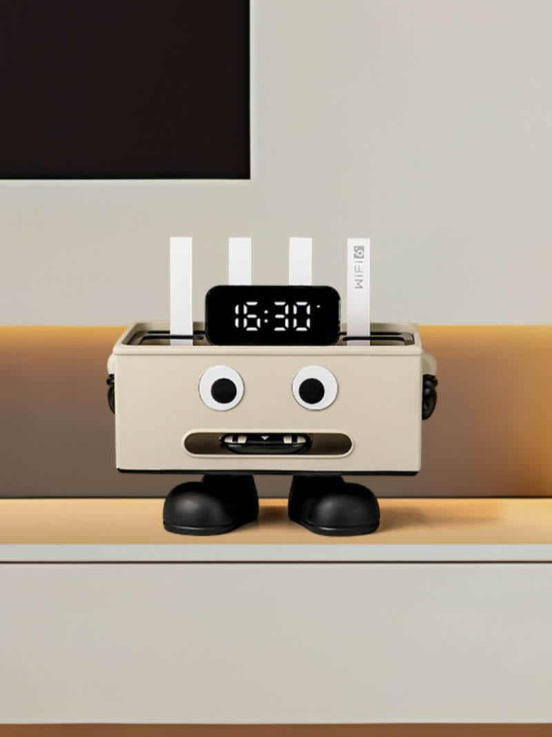 Funny Big-Eyed Monster Desktop Router Storage Box,Home Decor – More Angle