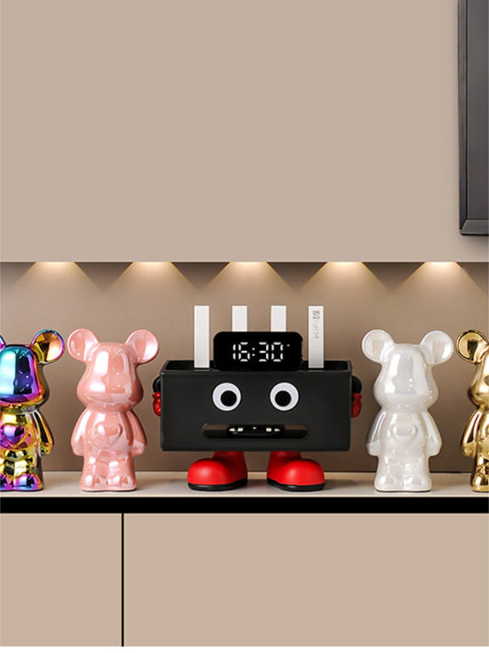 Funny Big-Eyed Monster Desktop Router Storage Box,Home Decor – More Angle