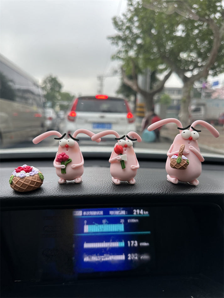 Funny Big-Eyed Rabbit Desktop Small Ornaments, Creative Gift – More Angle