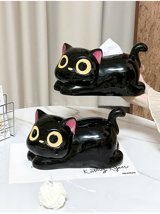 Funny Black Lying CatTissue Box - Creative Home Decorating Ideas