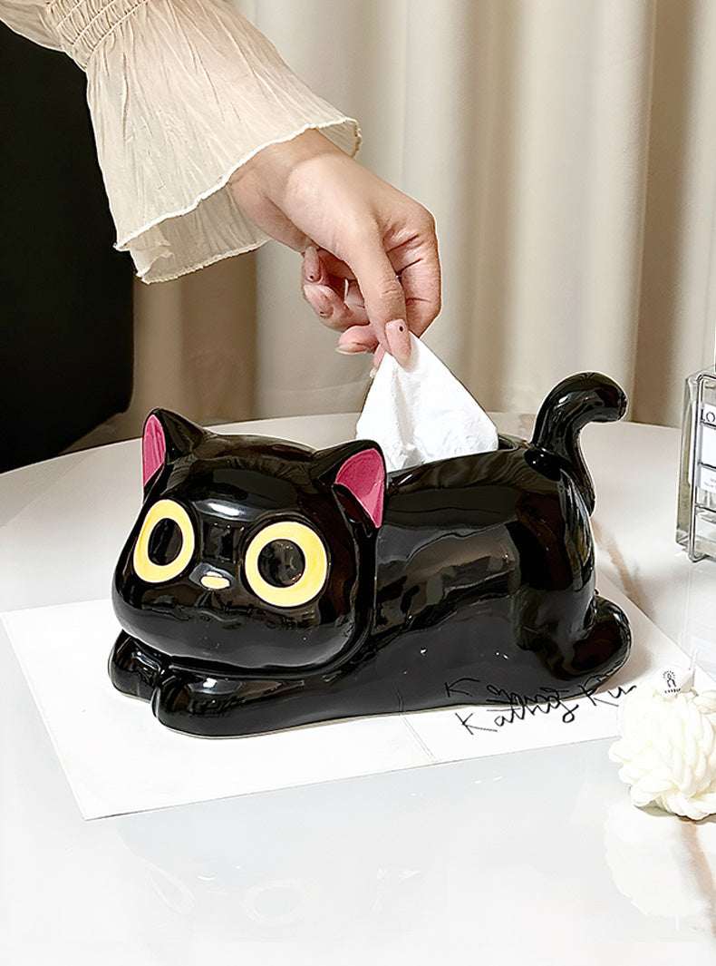 Funny Black Lying CatTissue Box - Creative Home Decorating Ideas