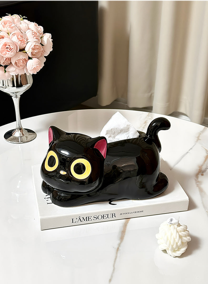 Funny Black Lying CatTissue Box - Creative Home Decorating Ideas
