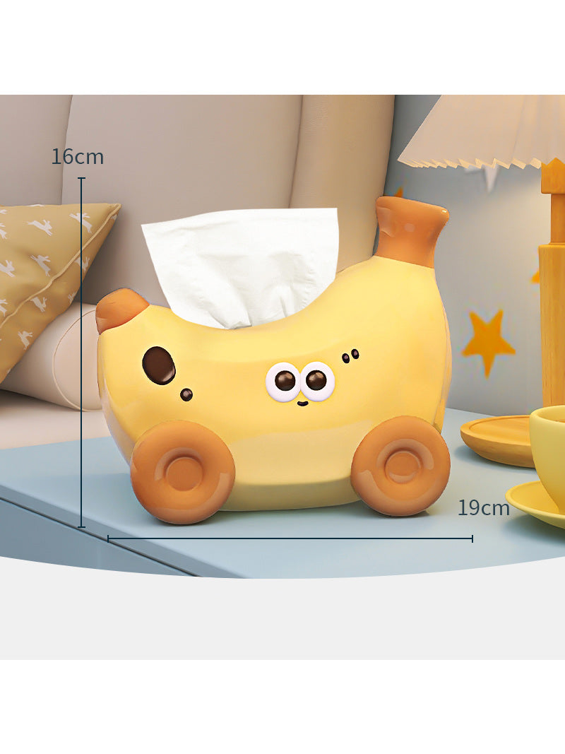 Funny Cartoon Ceramic Facial Tissue Holder, Christmas Gift, Art Decoration