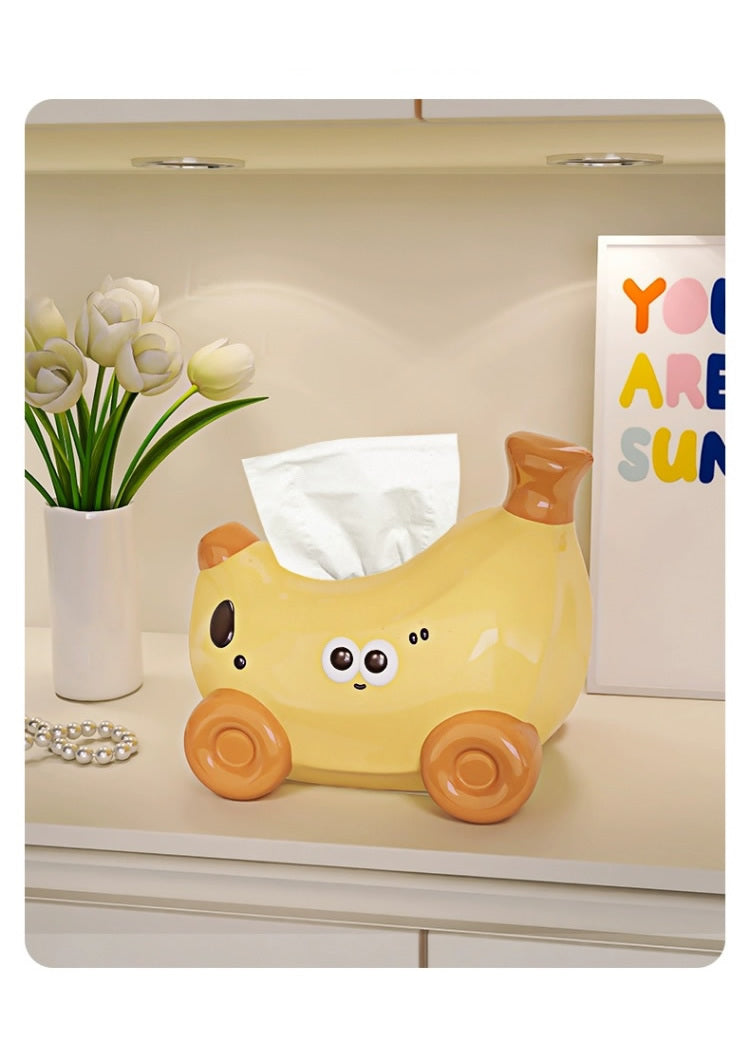 Funny Cartoon Ceramic Facial Tissue Holder, Christmas Gift, Art Decoration