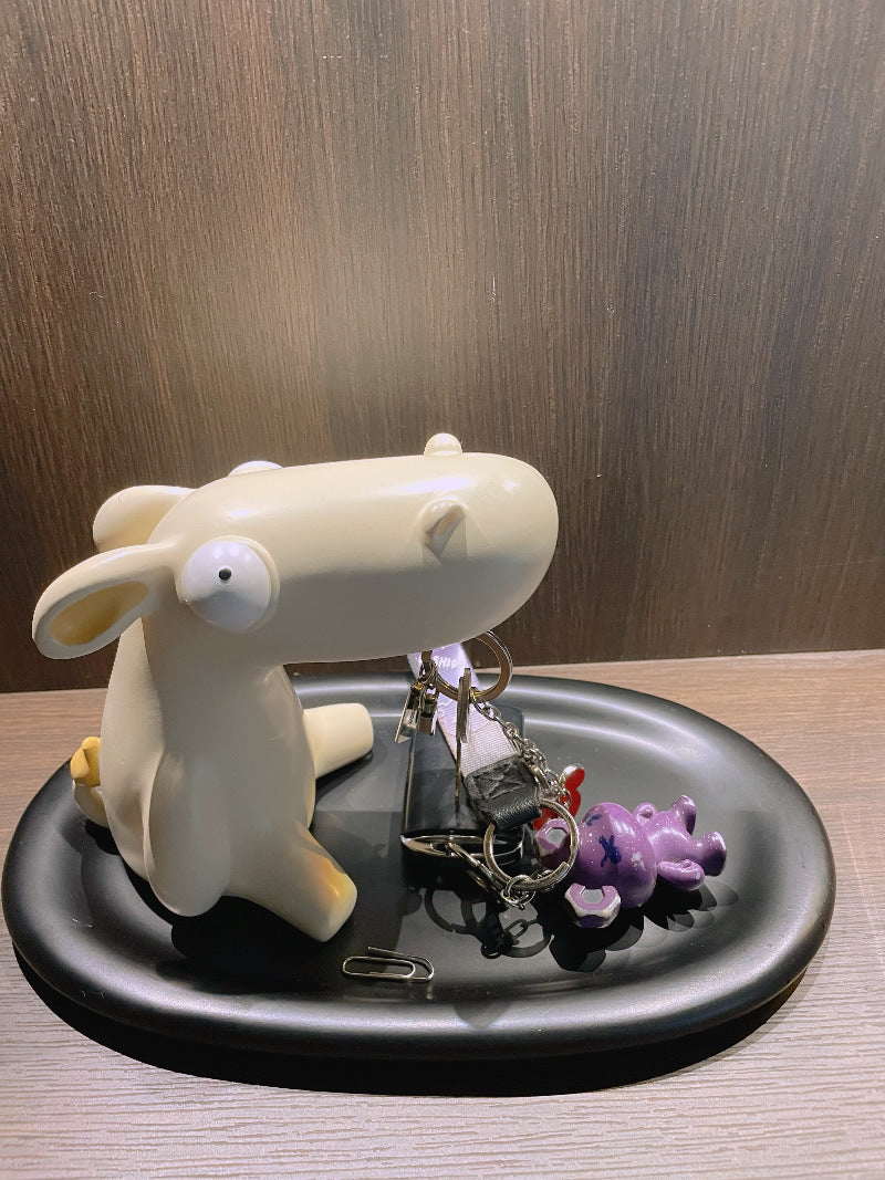 Funny Cartoon Cute Pet Storage Tray, Magnetic Key Holder