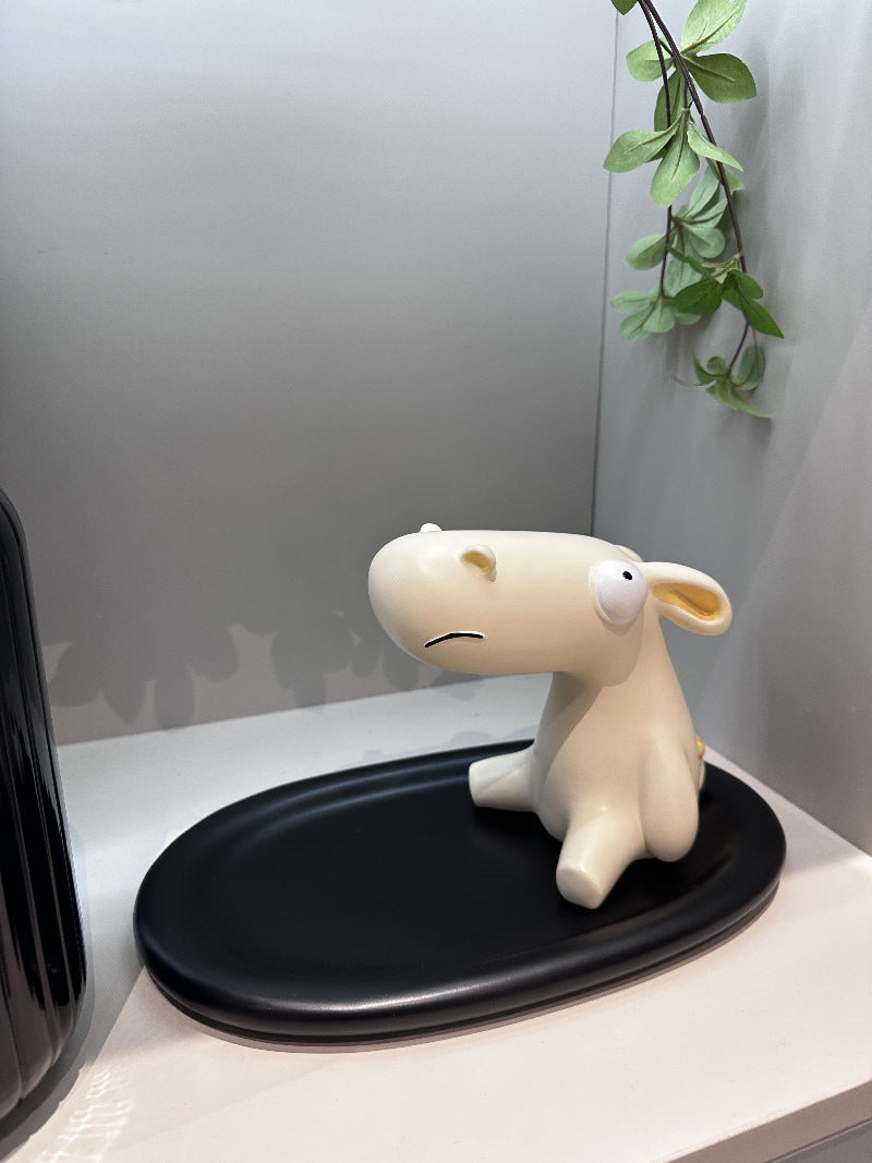 Funny Cartoon Cute Pet Storage Tray, Magnetic Key Holder